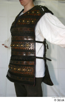  Photos Medieval Brown Vest on white shirt 1 Medieval Clothing a poses brown vest 0002.jpg